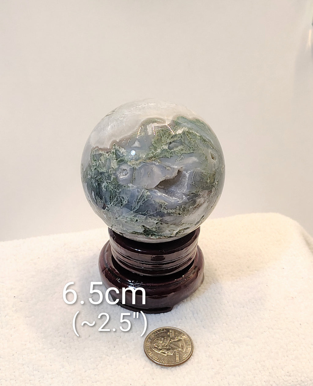 Lush Garden Moss Agate Spheres with Druzy Vugs