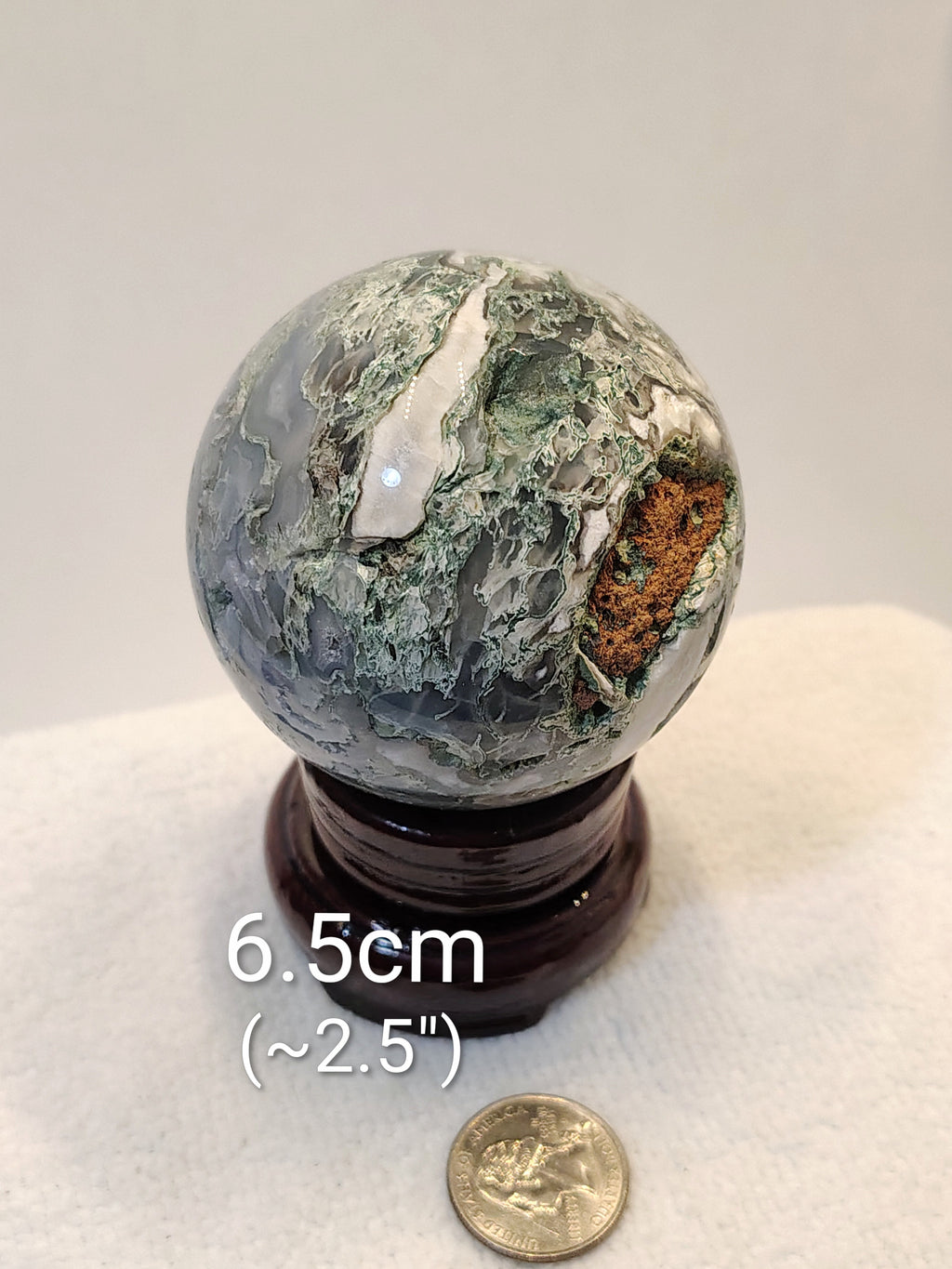 Lush Garden Moss Agate Spheres with Druzy Vugs