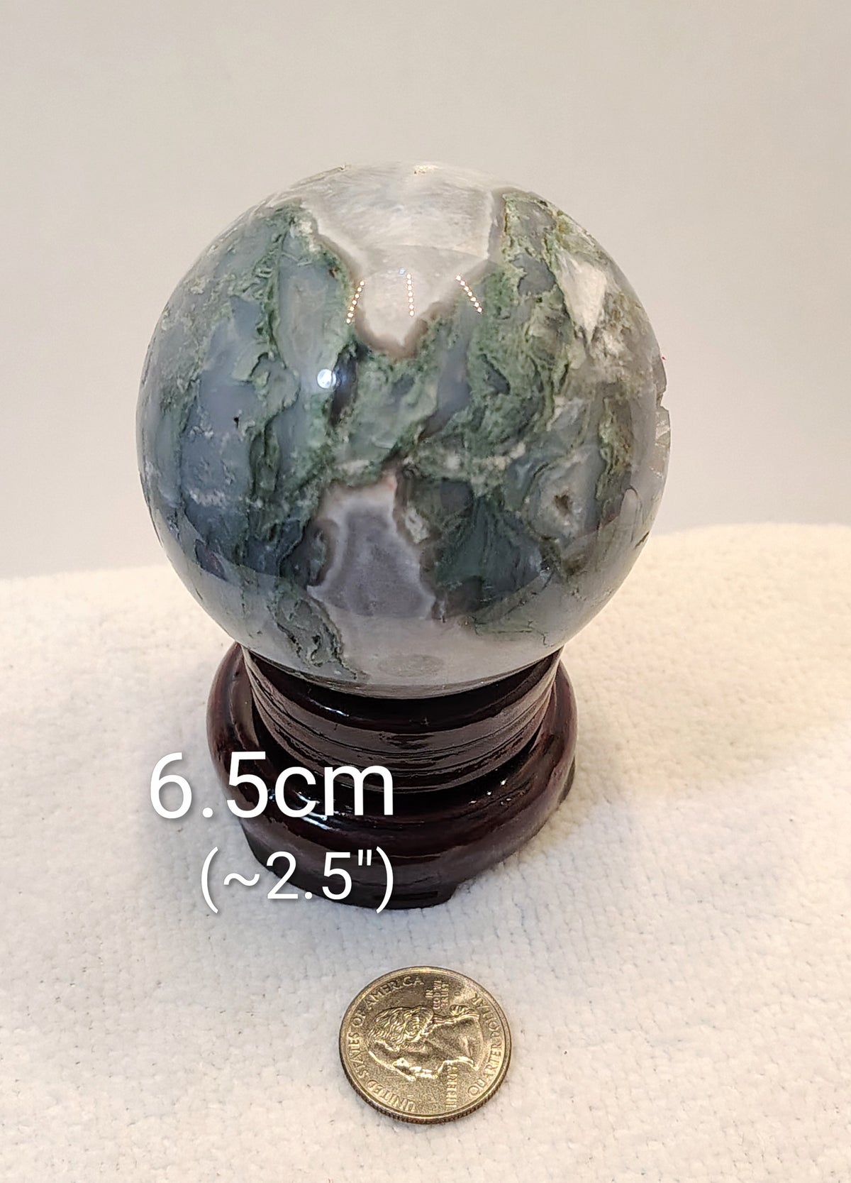 Lush Garden Moss Agate Spheres with Druzy Vugs