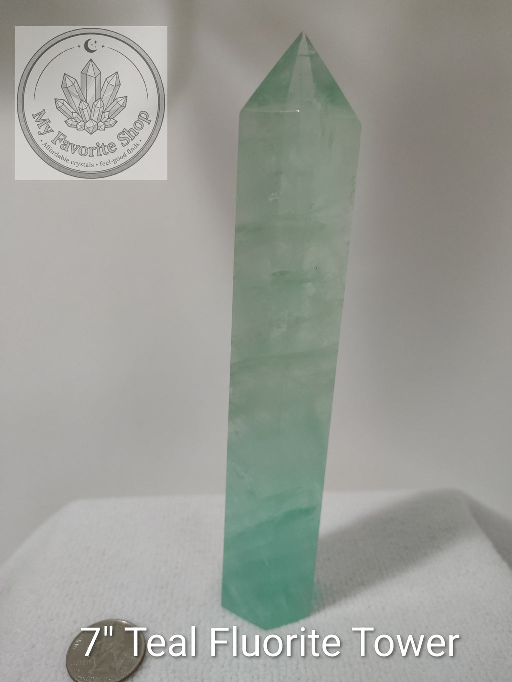 7" Stunning Teal Fluorite Tower