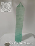 7" Stunning Teal Fluorite Tower