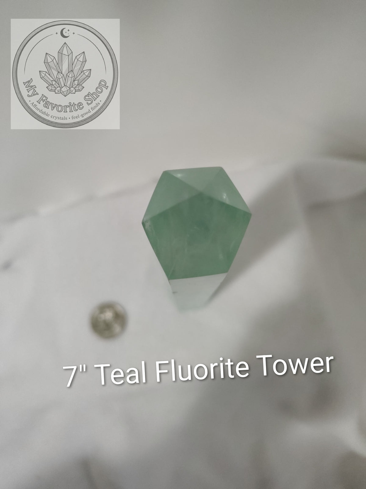 7" Stunning Teal Fluorite Tower