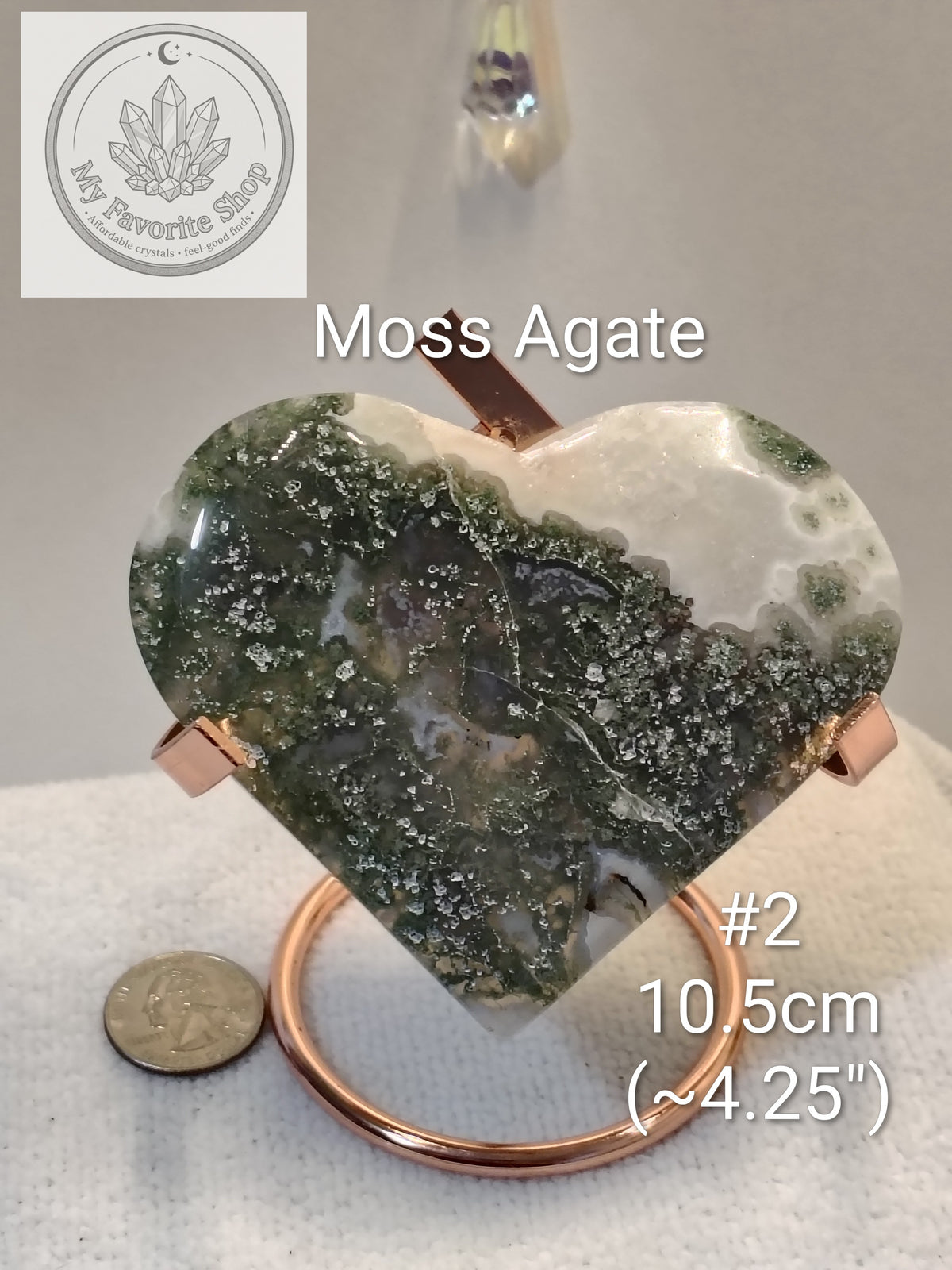 Botanical Beauty: Moss Agate Statement Hearts