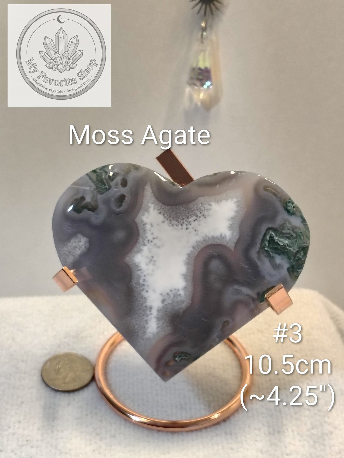 Botanical Beauty: Moss Agate Statement Hearts