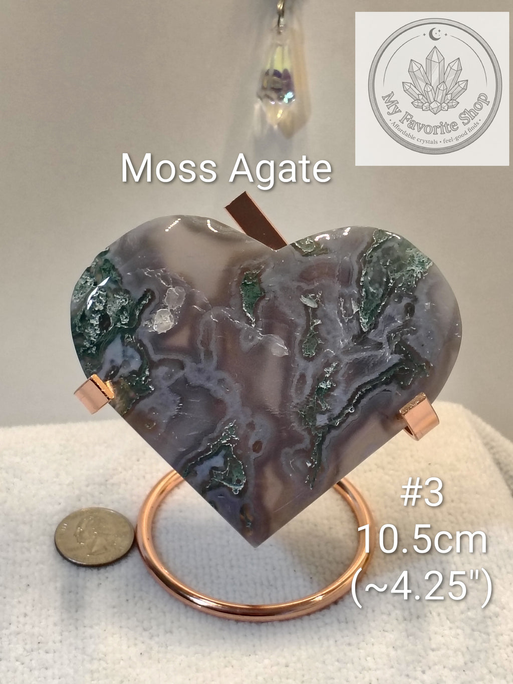 Botanical Beauty: Moss Agate Statement Hearts