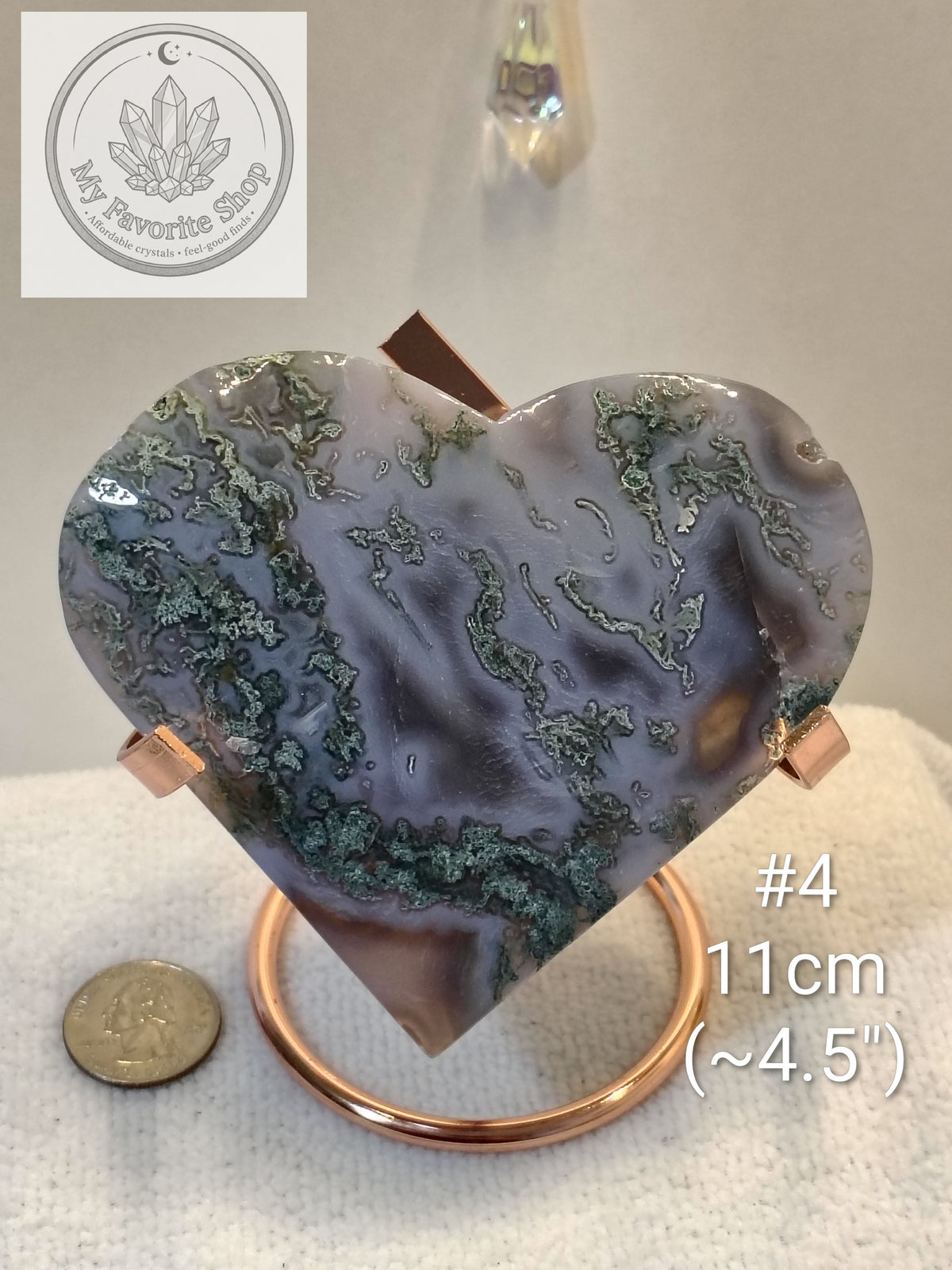 Botanical Beauty: Moss Agate Statement Hearts