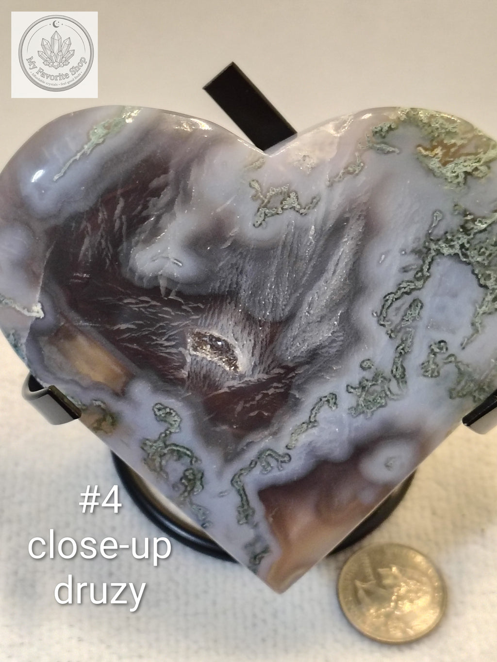 Botanical Beauty: Moss Agate Statement Hearts