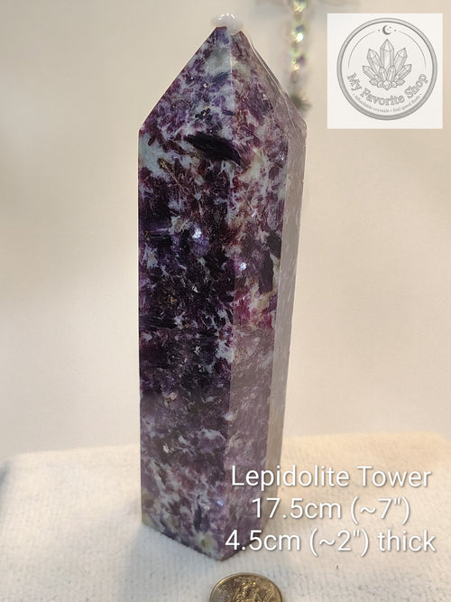 Divine Peace: Large Lepidolite Statement Tower