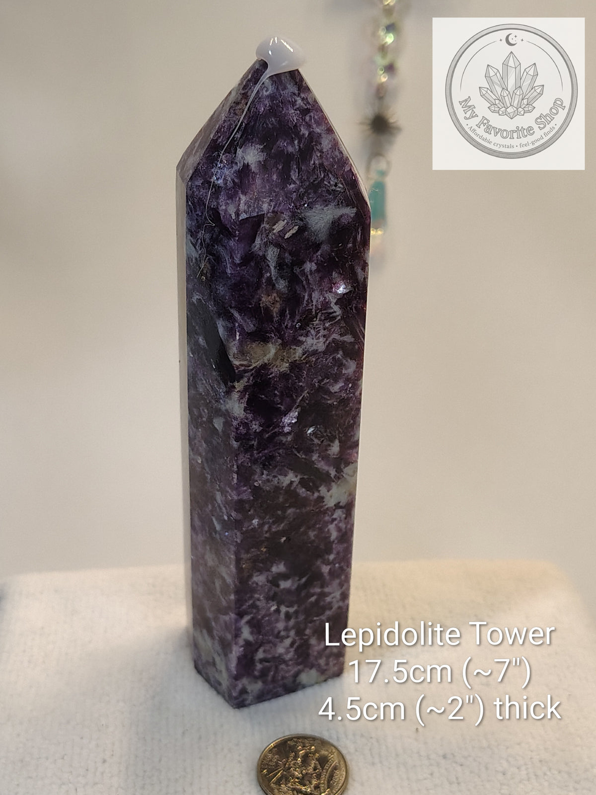 Divine Peace: Large Lepidolite Statement Tower