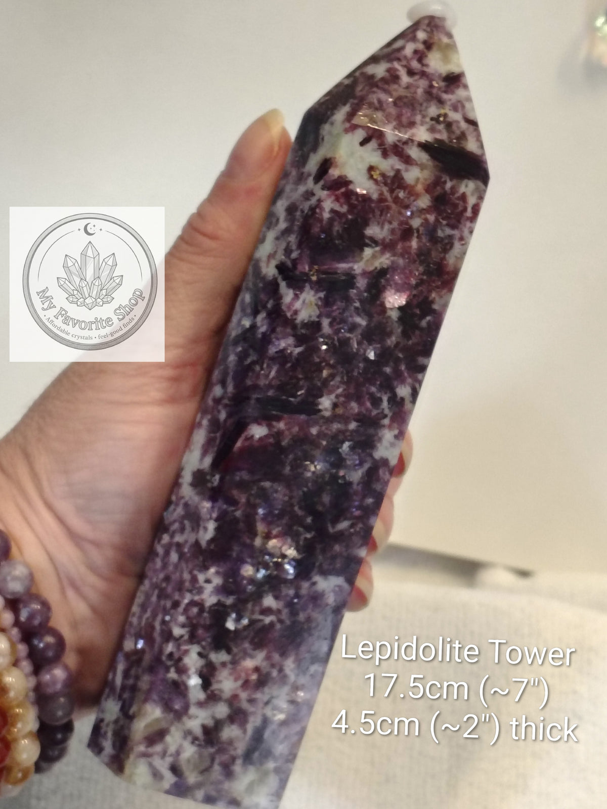 Divine Peace: Large Lepidolite Statement Tower