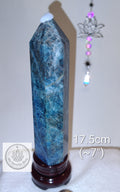 Vibrant Blue Apatite Crystal Tower / Generator