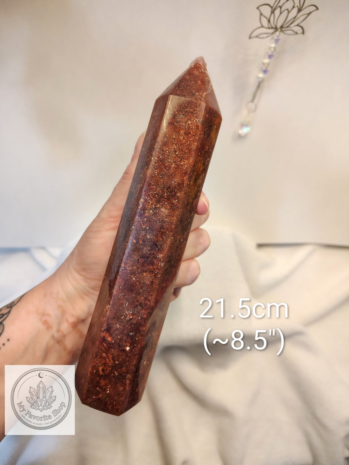 Statement Strawberry Quartz Crystal Tower / Generator