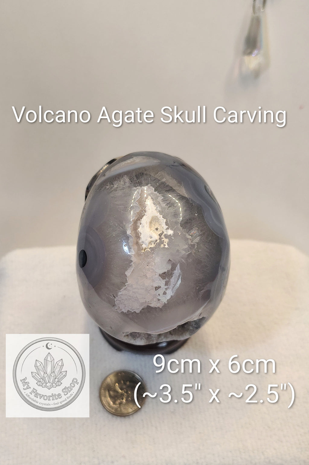 Volcano Agate Hand-Carved Crystal Skull