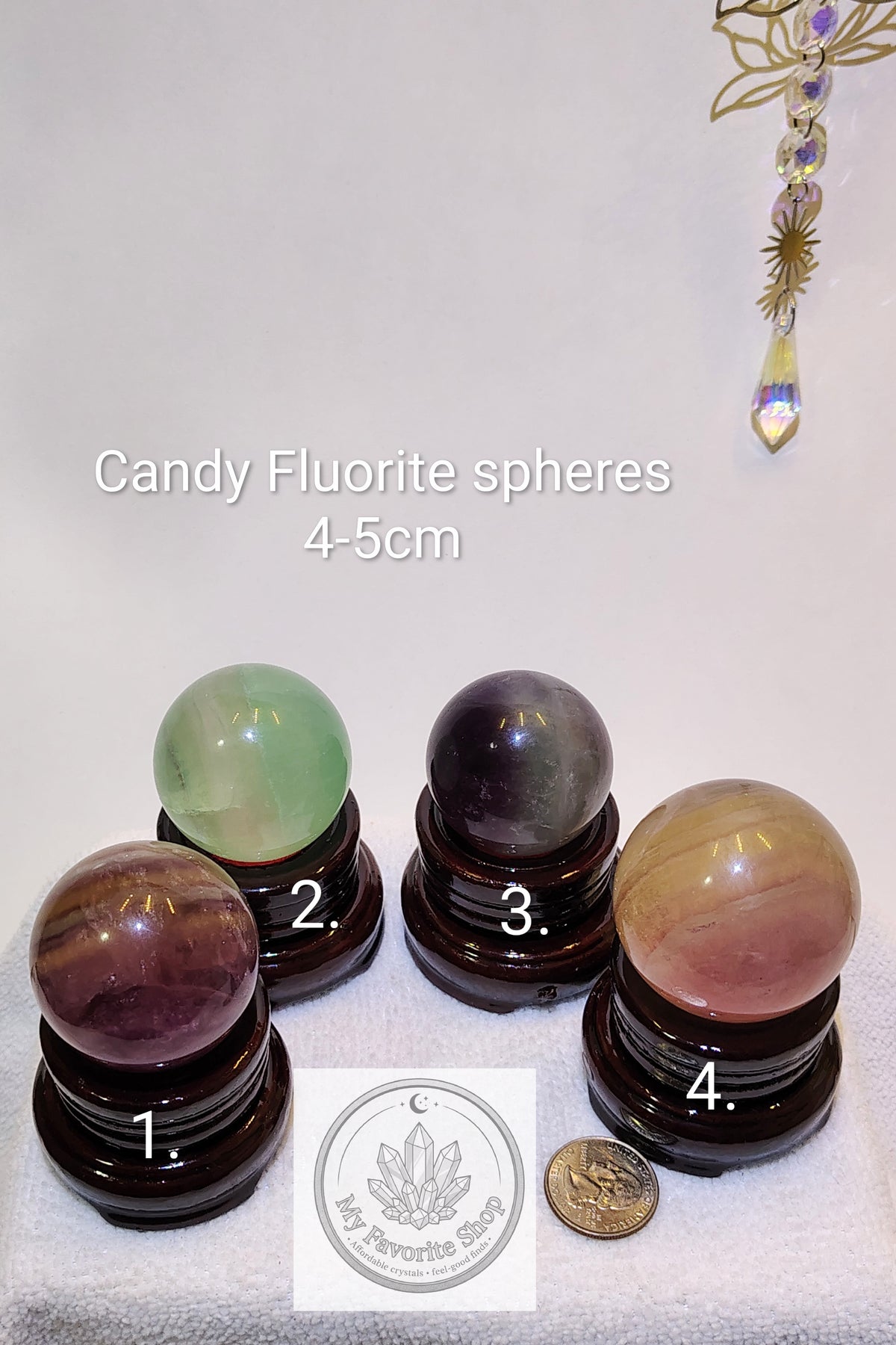 Vibrant Candy Fluorite Spheres