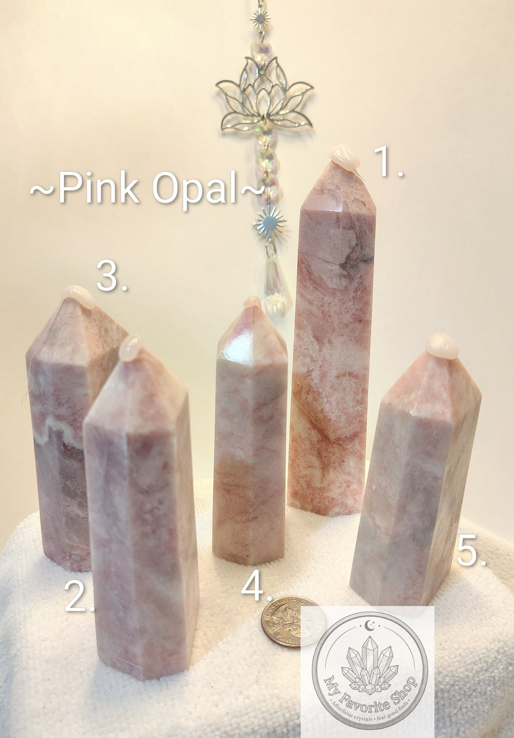 Natural Pink Opal Towers (Choose Your Piece)