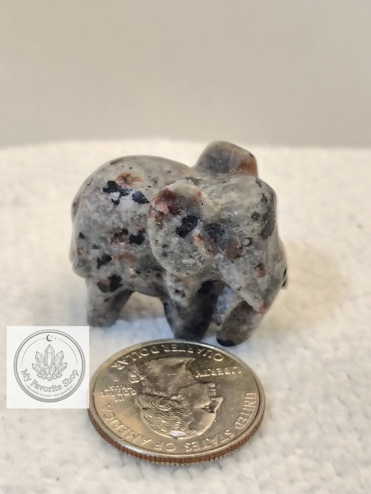 Hidden Fire: Emberlite Tiny Elephant Carving