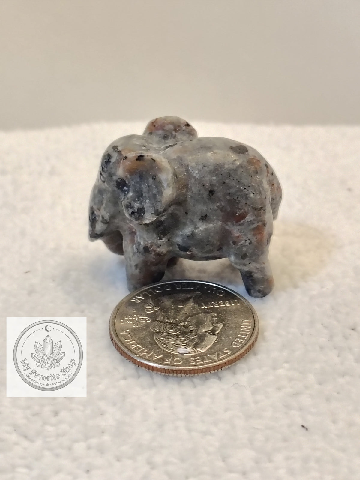 Hidden Fire: Emberlite Tiny Elephant Carving