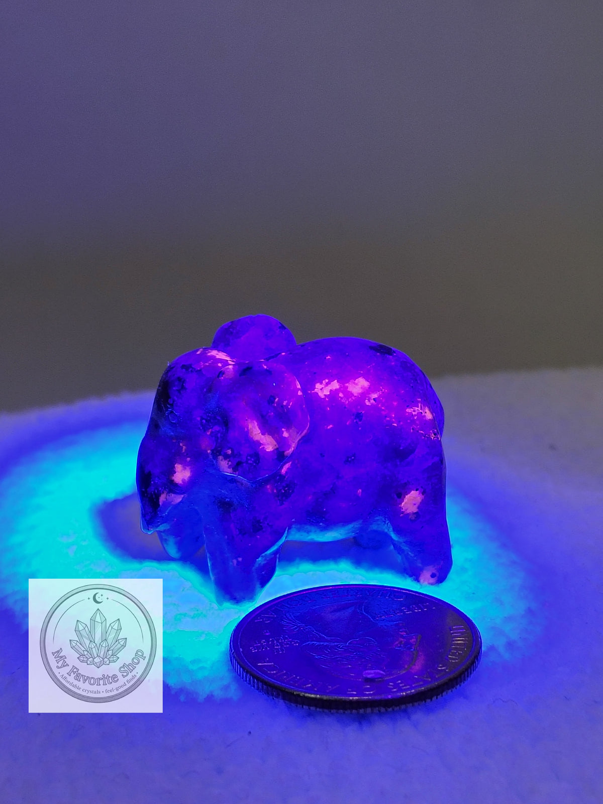 Hidden Fire: Emberlite Tiny Elephant Carving