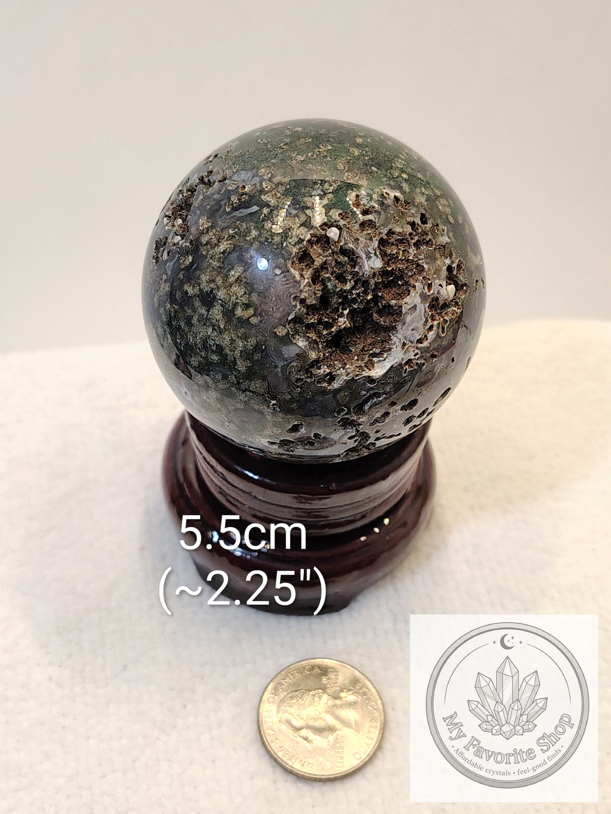 Lush Garden Moss Agate Spheres with Druzy Vugs