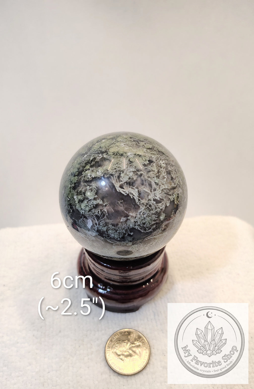 Lush Garden Moss Agate Spheres with Druzy Vugs