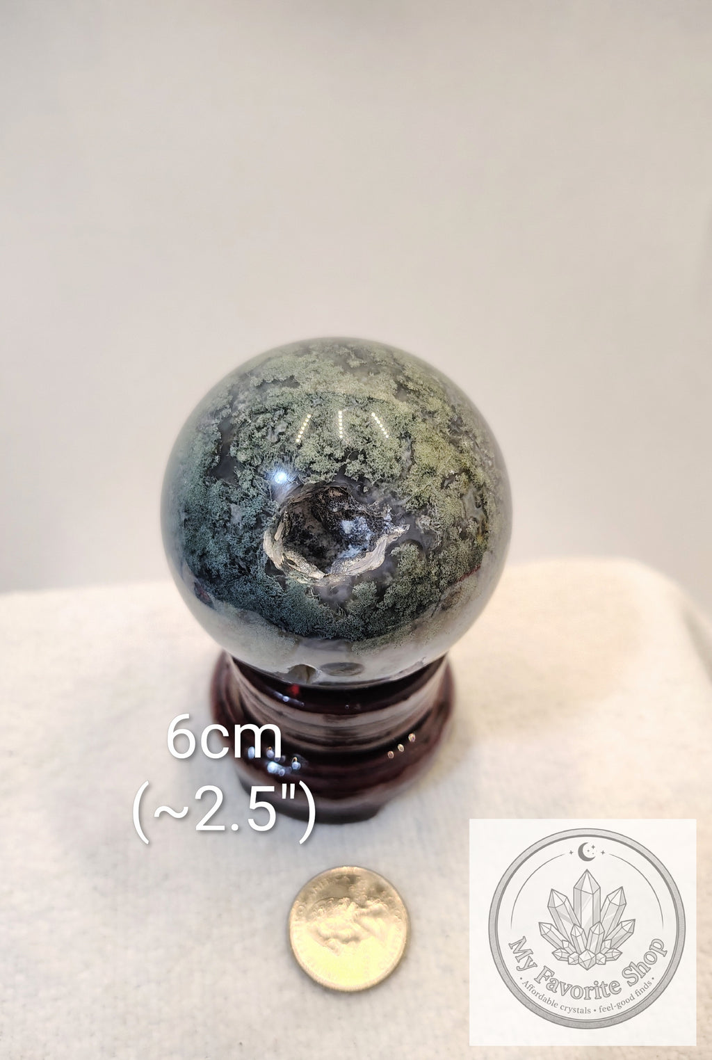 Lush Garden Moss Agate Spheres with Druzy Vugs
