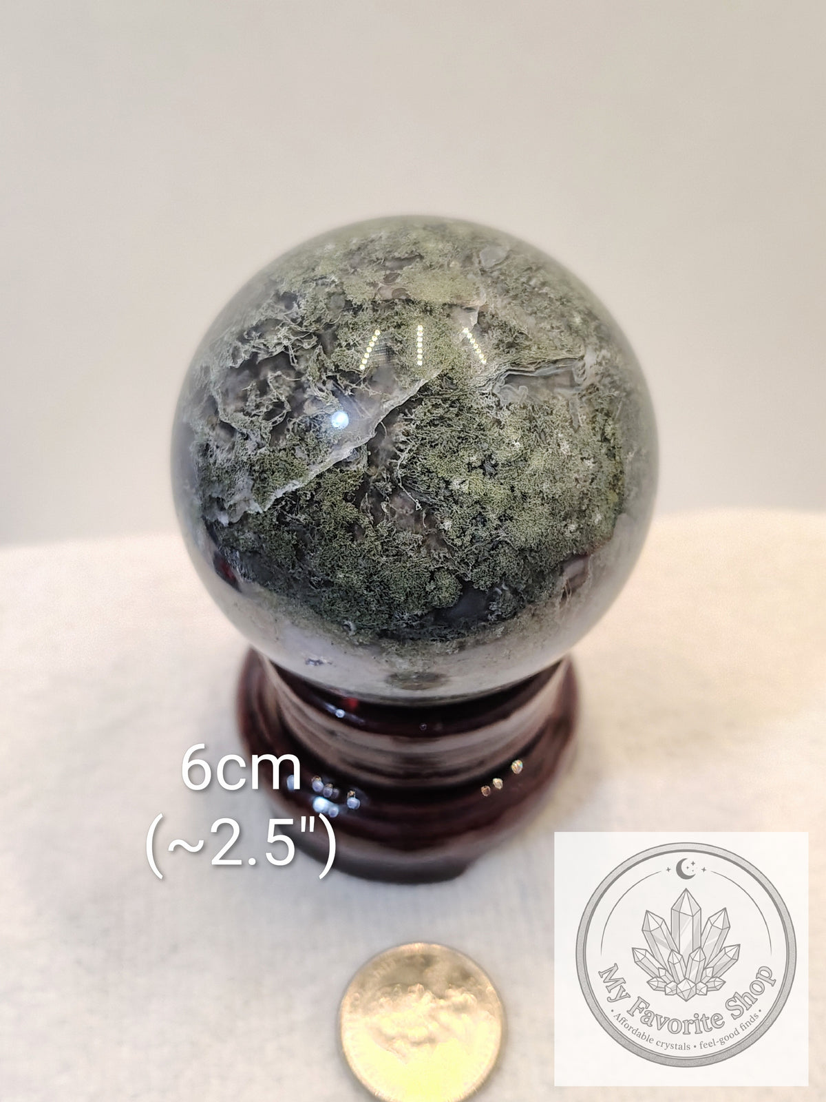 Lush Garden Moss Agate Spheres with Druzy Vugs
