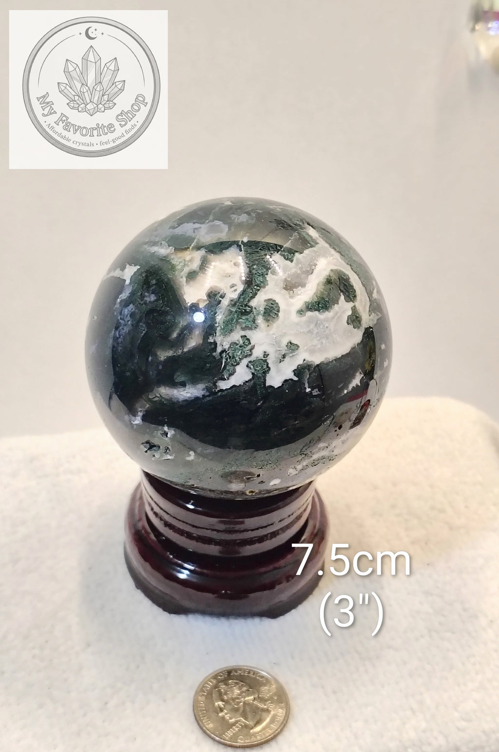 Lush Garden Moss Agate Spheres with Druzy Vugs
