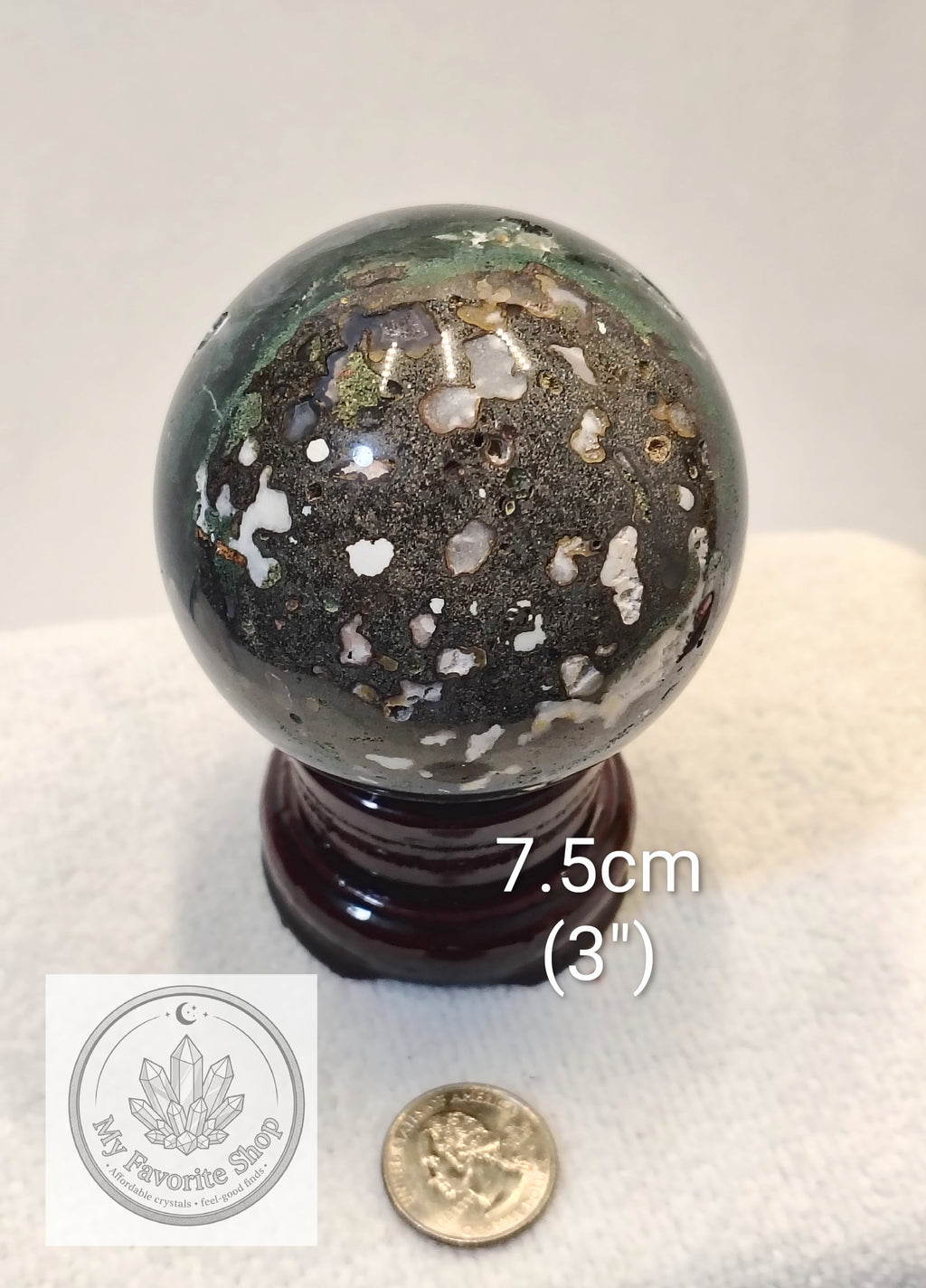 Lush Garden Moss Agate Spheres with Druzy Vugs