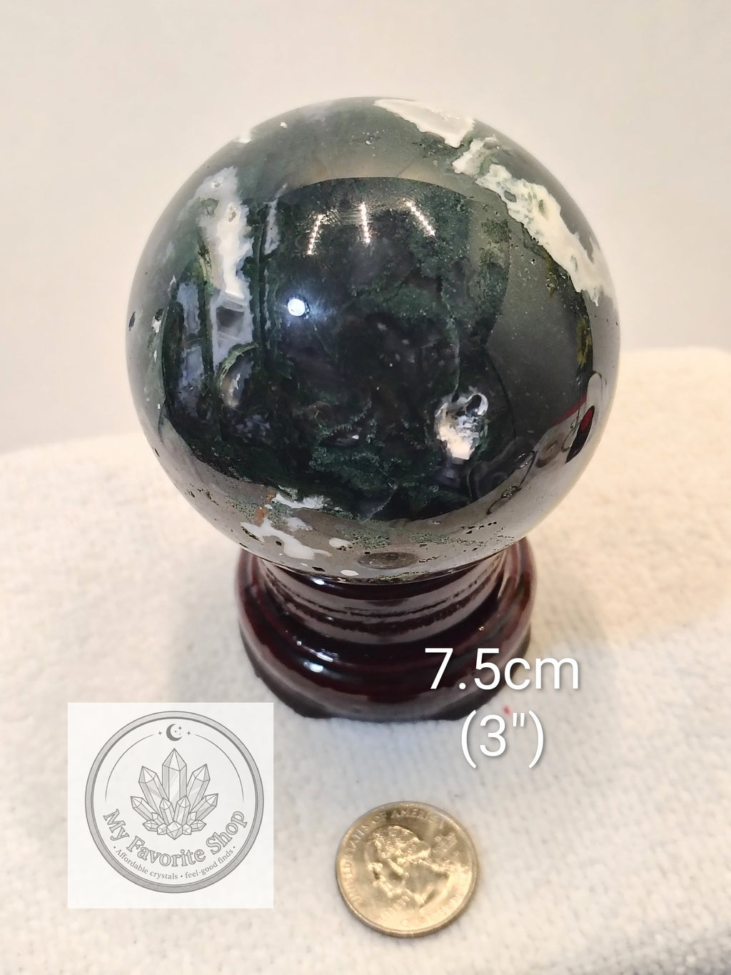 Lush Garden Moss Agate Spheres with Druzy Vugs