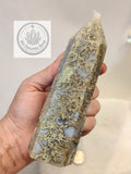 Earthy Elevation: Statement Moss Agate Tower
