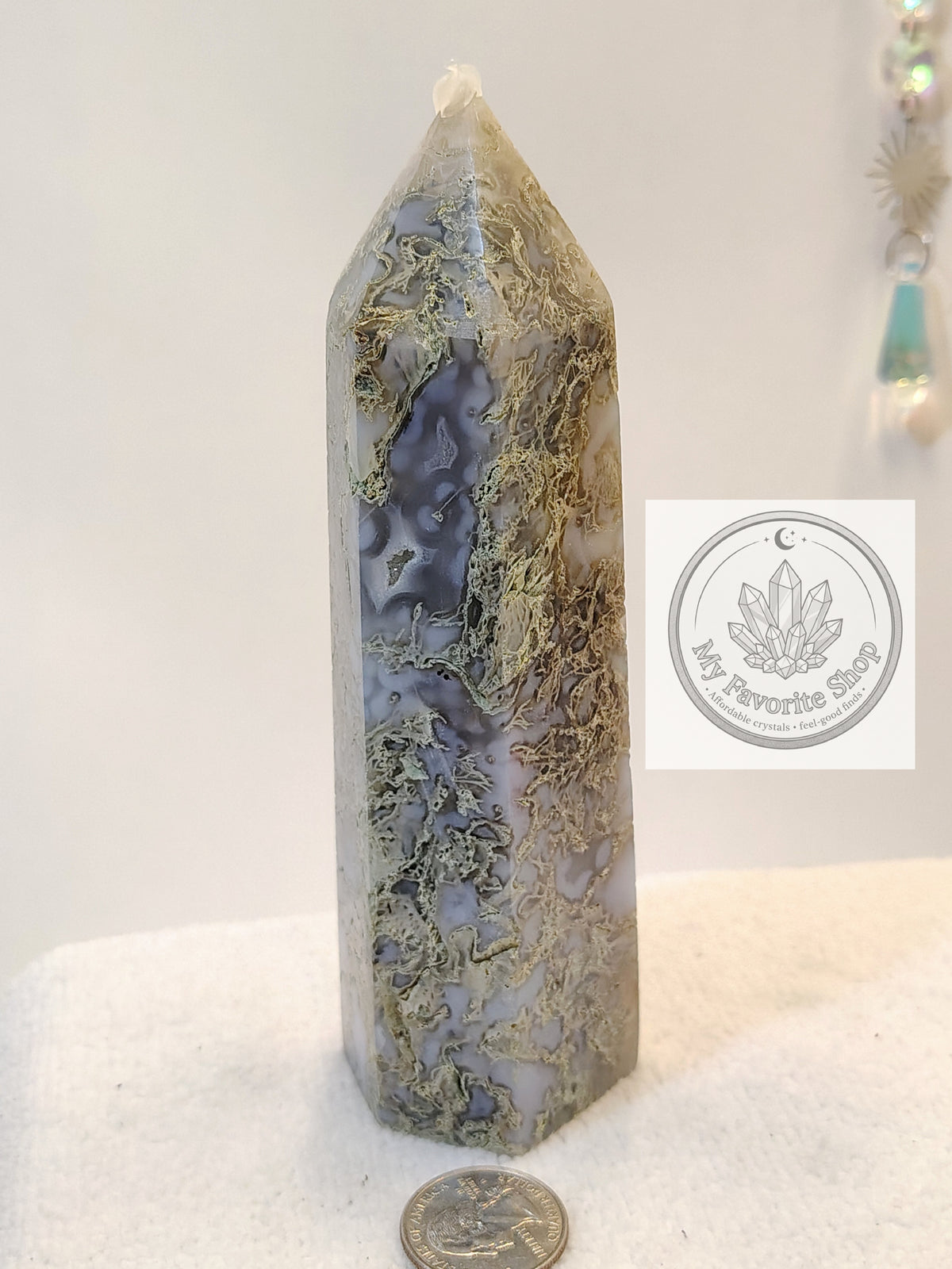 Earthy Elevation: Statement Moss Agate Tower