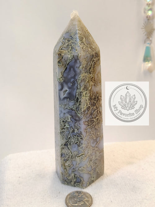 Earthy Elevation: Statement Moss Agate Tower