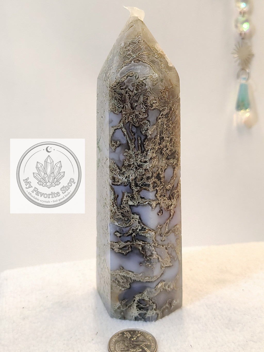 Earthy Elevation: Statement Moss Agate Tower