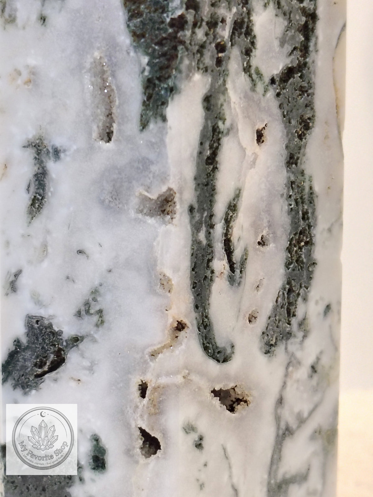 High-Grade Tree Agate Statement Tower | Natural Forest Landscape & Druzy Vugs