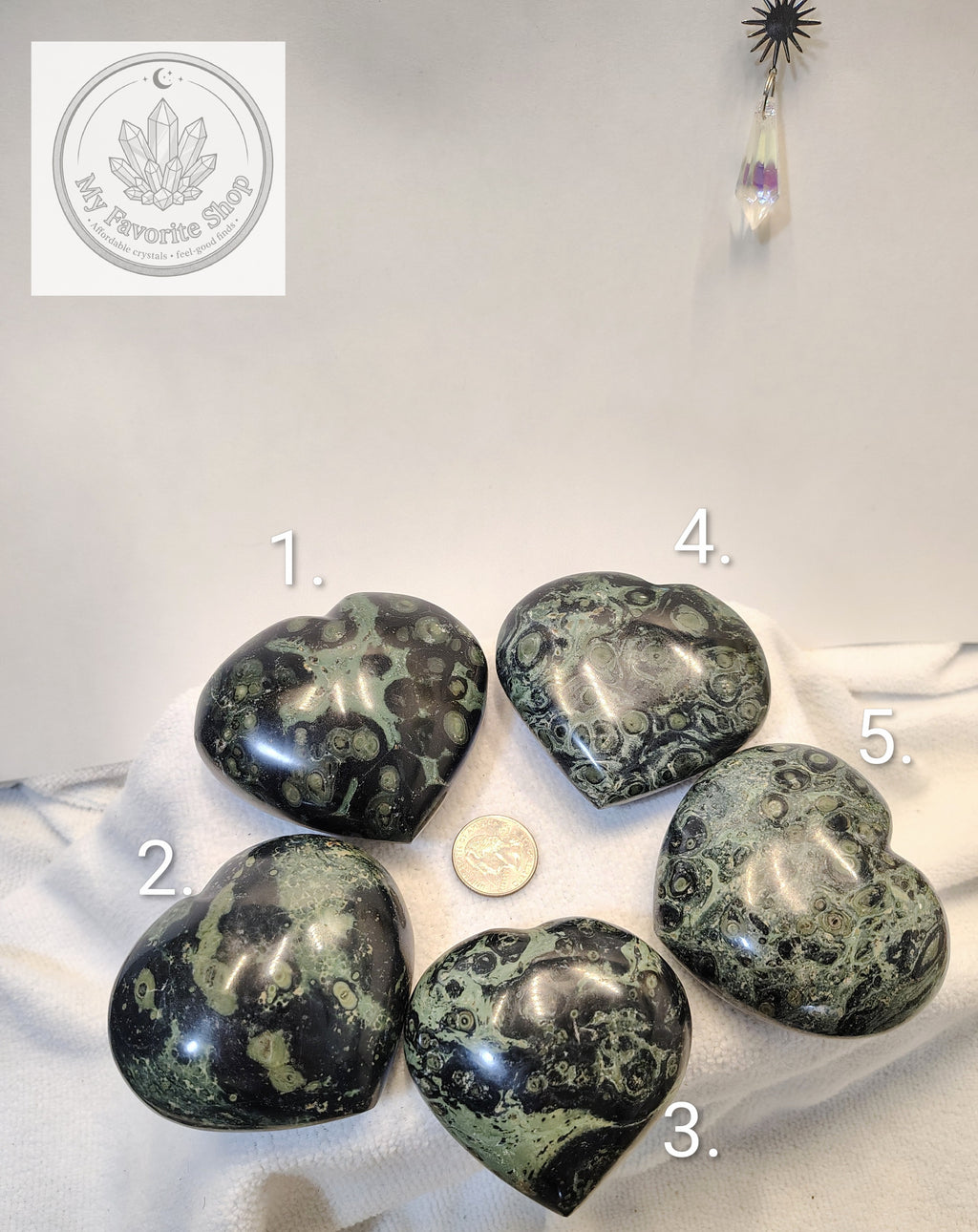 Ancient Energy: Kambaba Jasper Carved Hearts