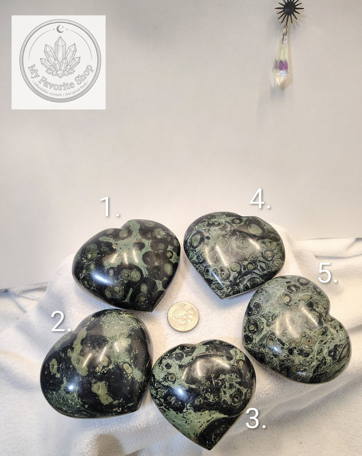 Ancient Energy: Kambaba Jasper Carved Hearts