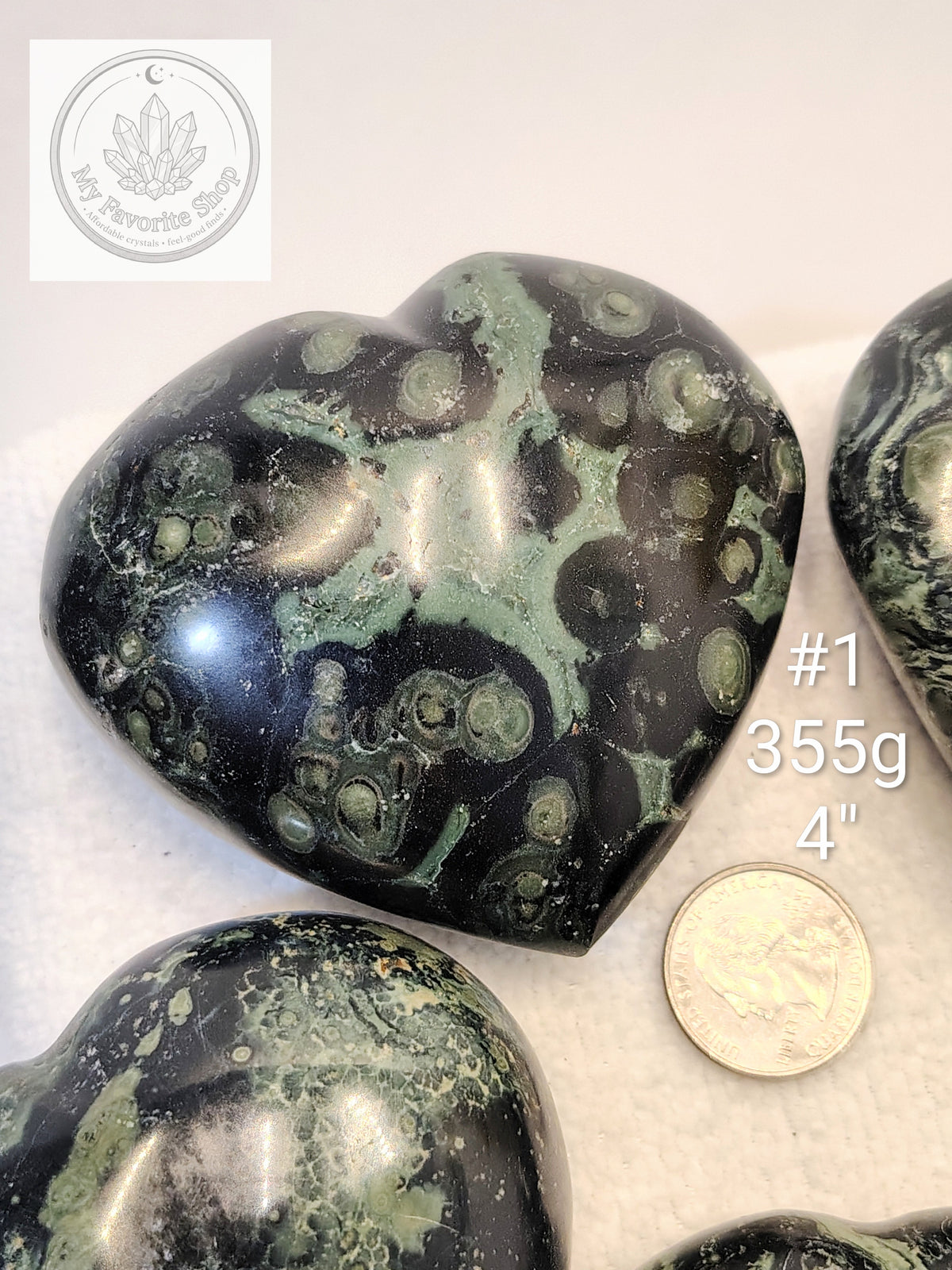 Ancient Energy: Kambaba Jasper Carved Hearts