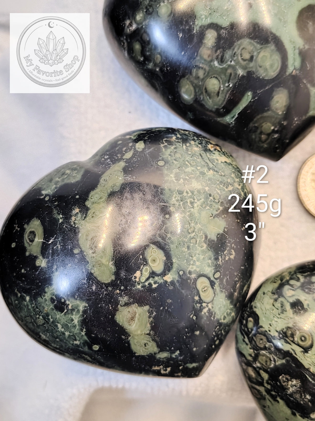 Ancient Energy: Kambaba Jasper Carved Hearts
