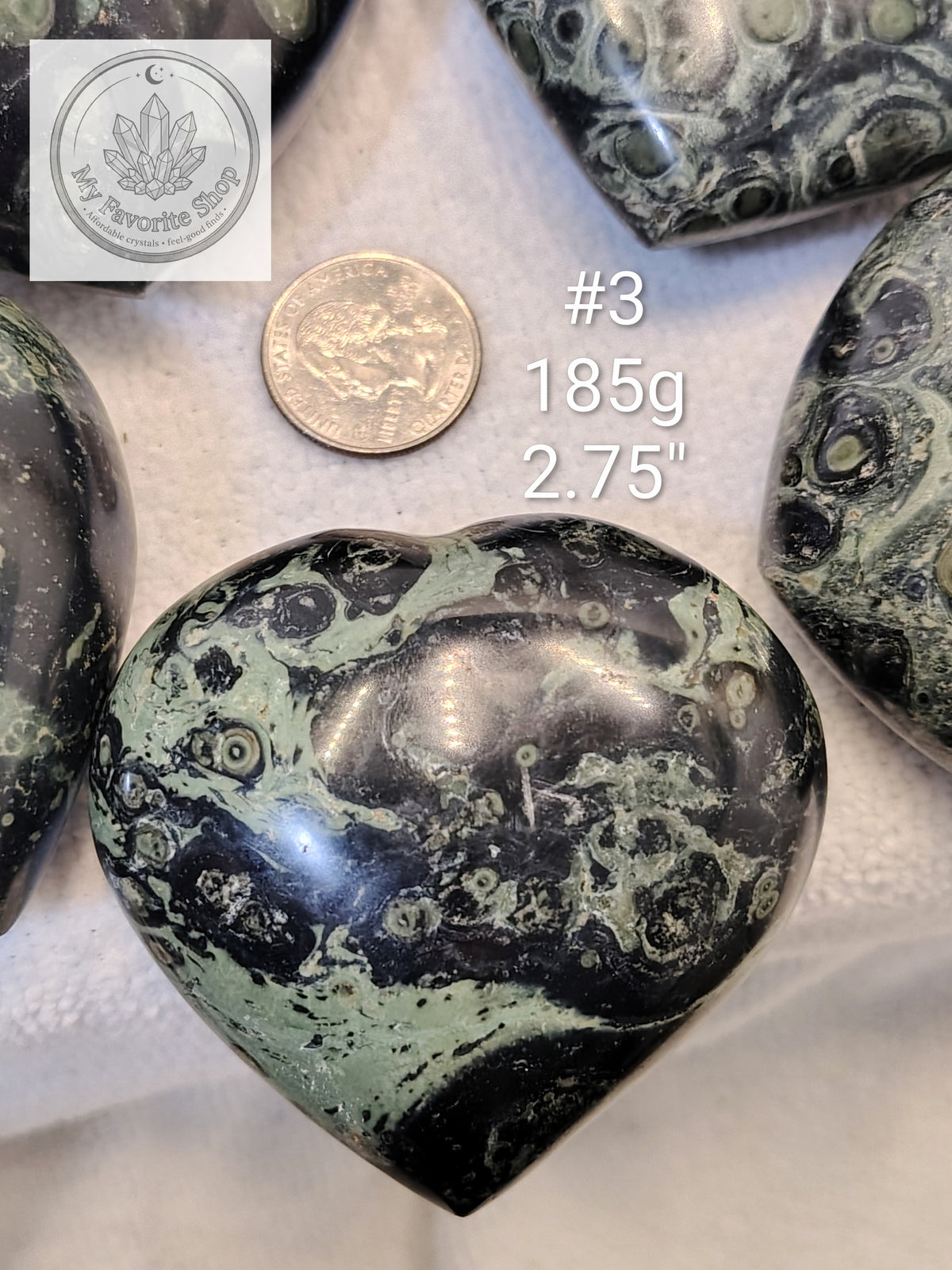 Ancient Energy: Kambaba Jasper Carved Hearts