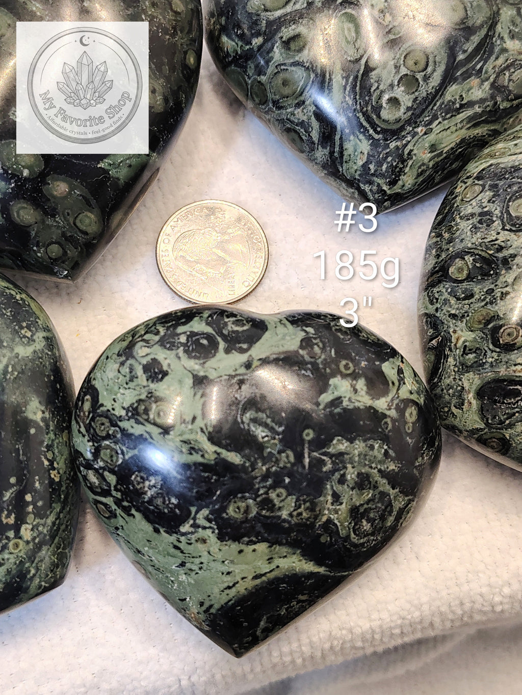 Ancient Energy: Kambaba Jasper Carved Hearts