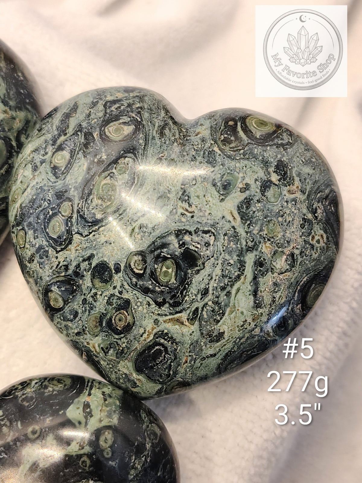 Ancient Energy: Kambaba Jasper Carved Hearts