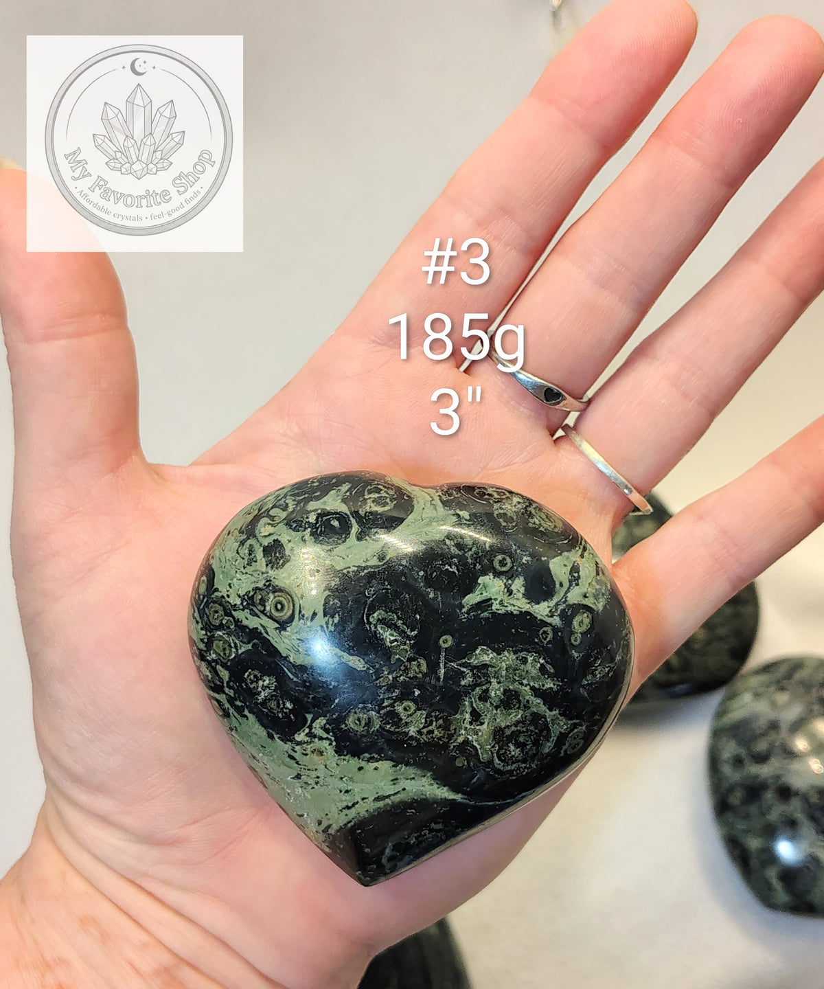 Ancient Energy: Kambaba Jasper Carved Hearts