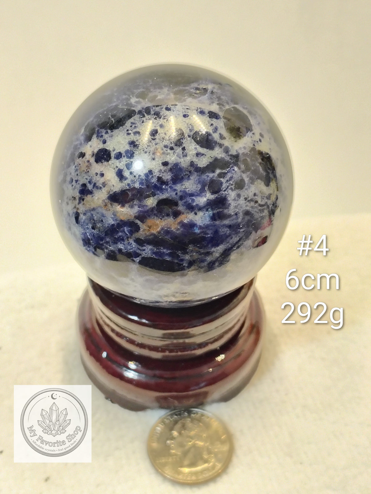 Natural Sunset Sodalite Crystal Spheres | Intuition, Harmony & Truth