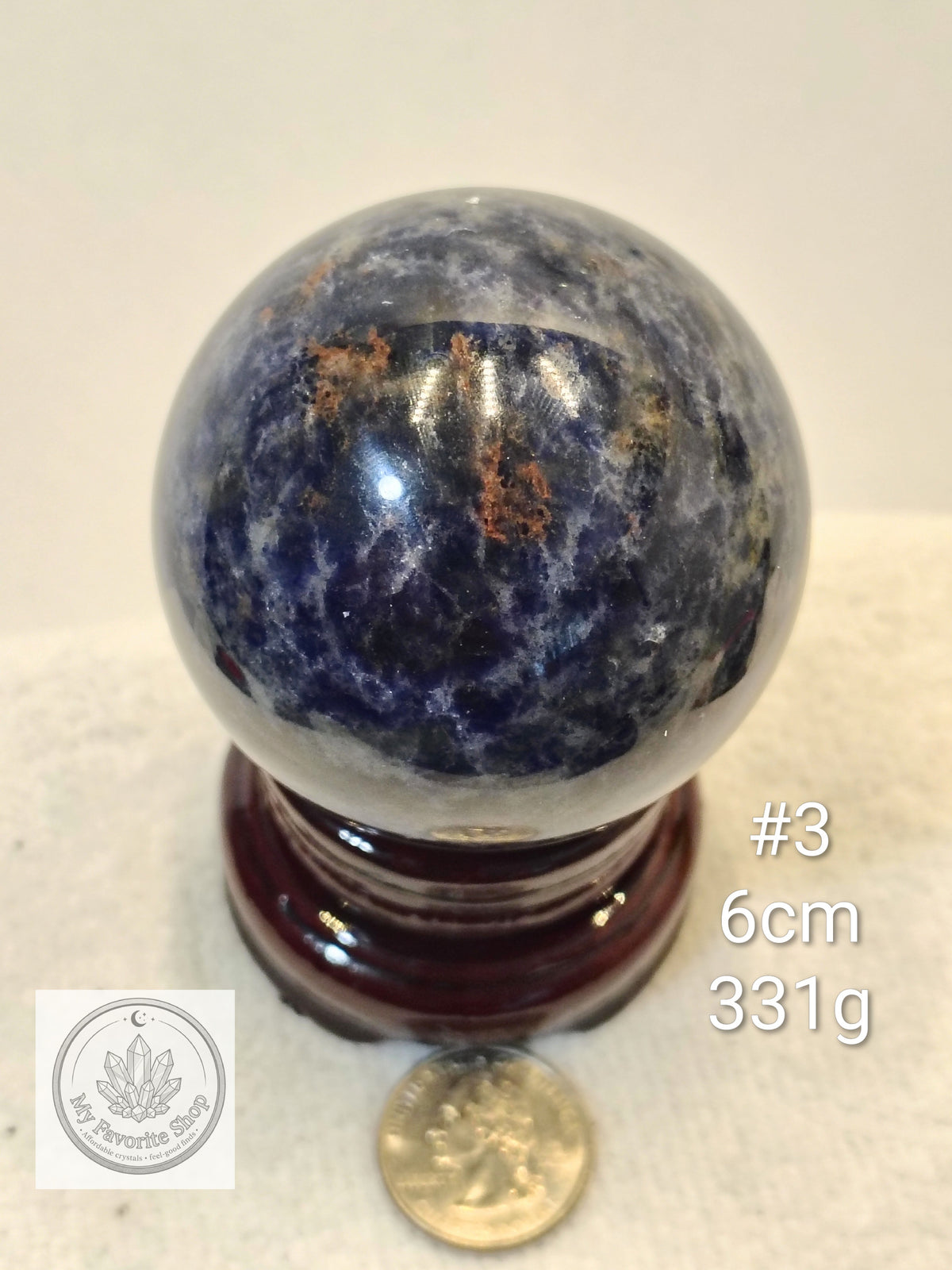 Natural Sunset Sodalite Crystal Spheres | Intuition, Harmony & Truth