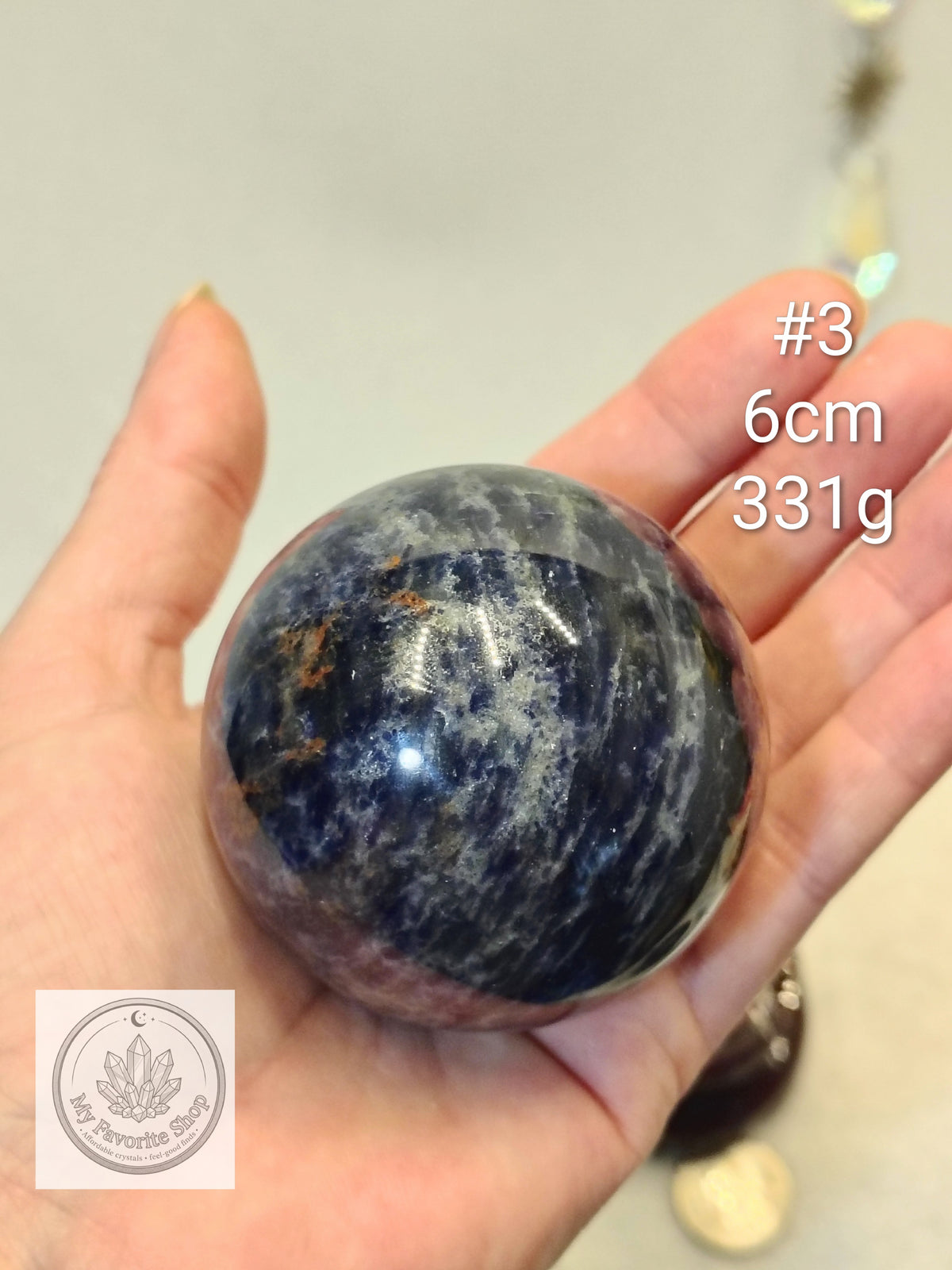 Natural Sunset Sodalite Crystal Spheres | Intuition, Harmony & Truth