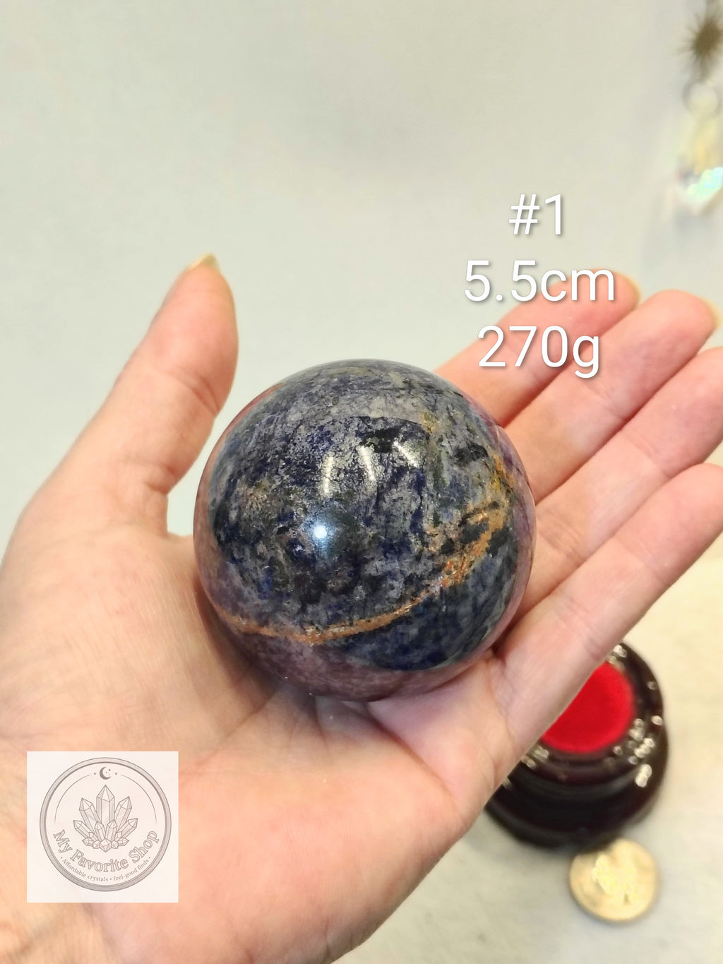 Natural Sunset Sodalite Crystal Spheres | Intuition, Harmony & Truth