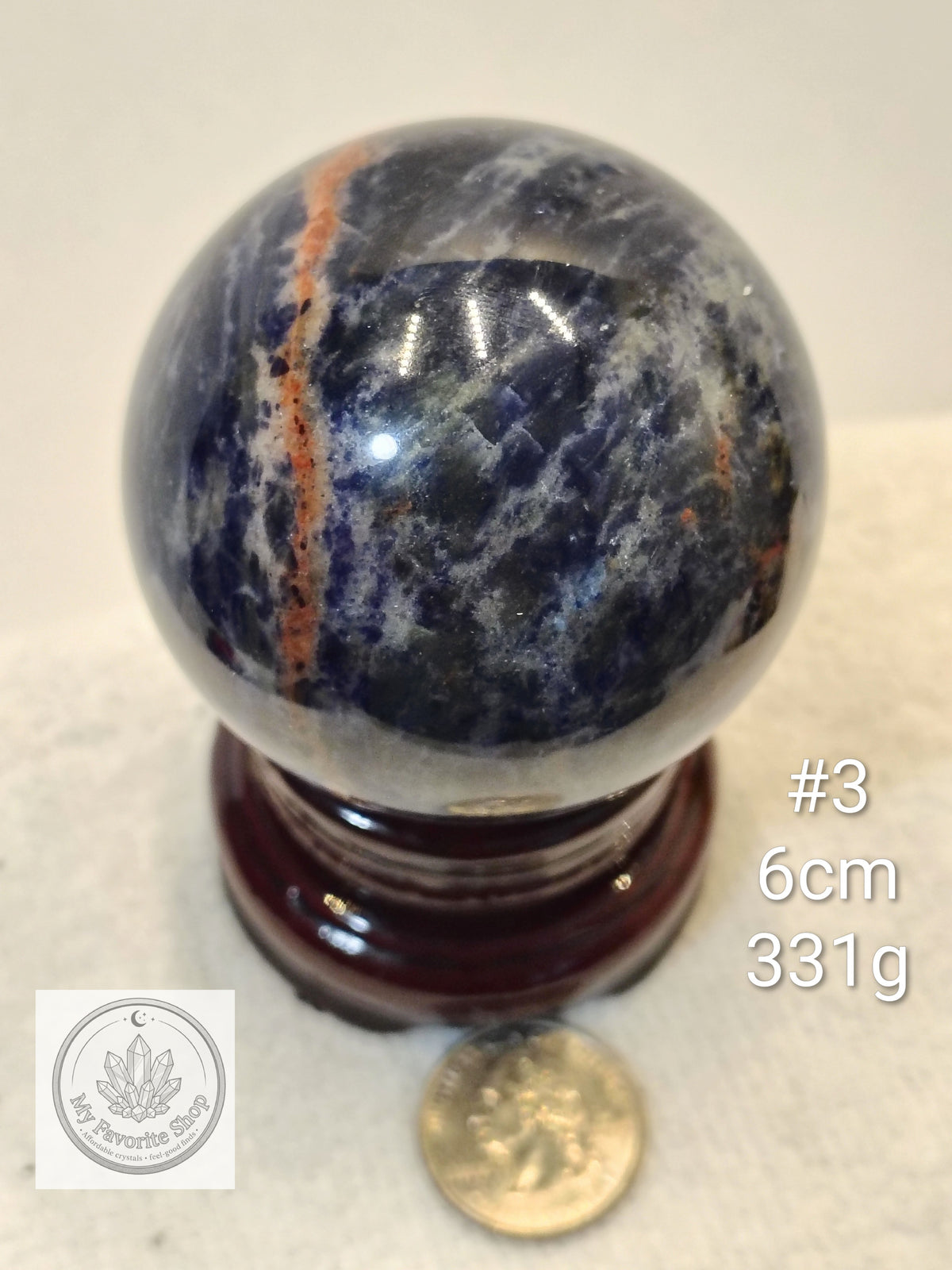 Natural Sunset Sodalite Crystal Spheres | Intuition, Harmony & Truth