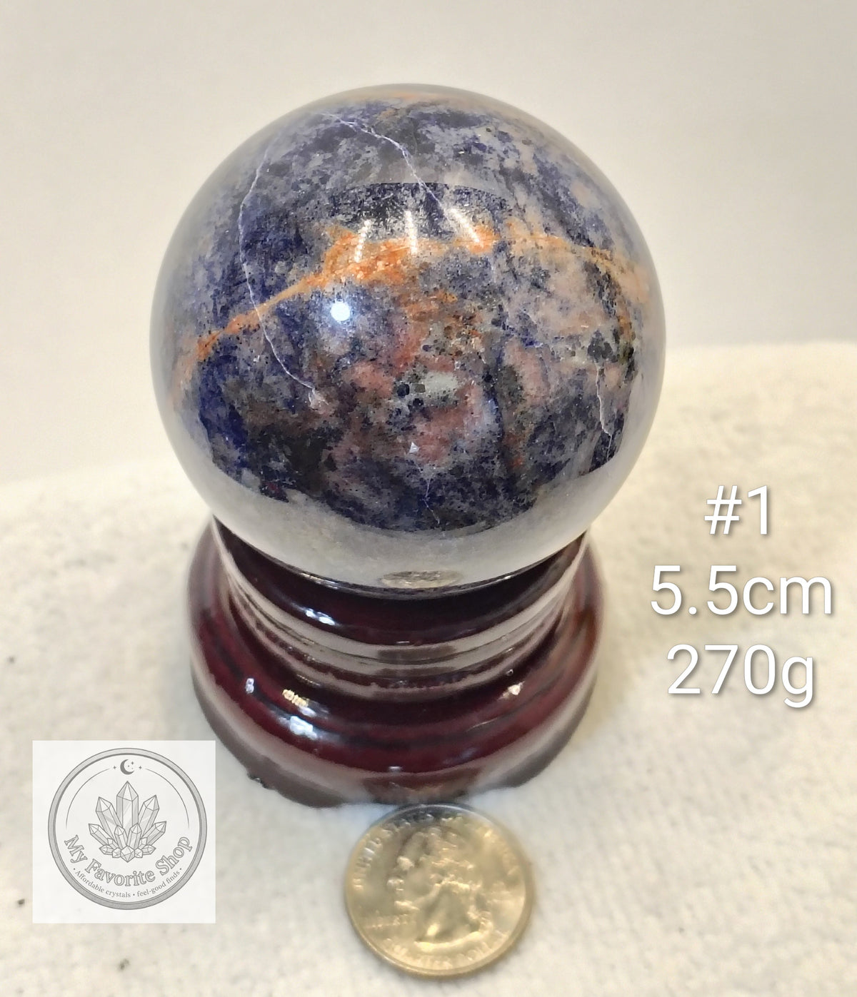 Natural Sunset Sodalite Crystal Spheres | Intuition, Harmony & Truth