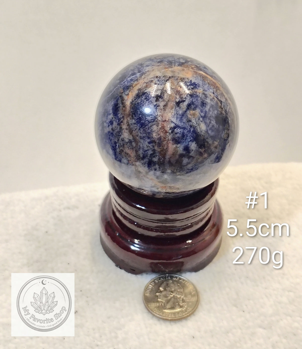 Natural Sunset Sodalite Crystal Spheres | Intuition, Harmony & Truth