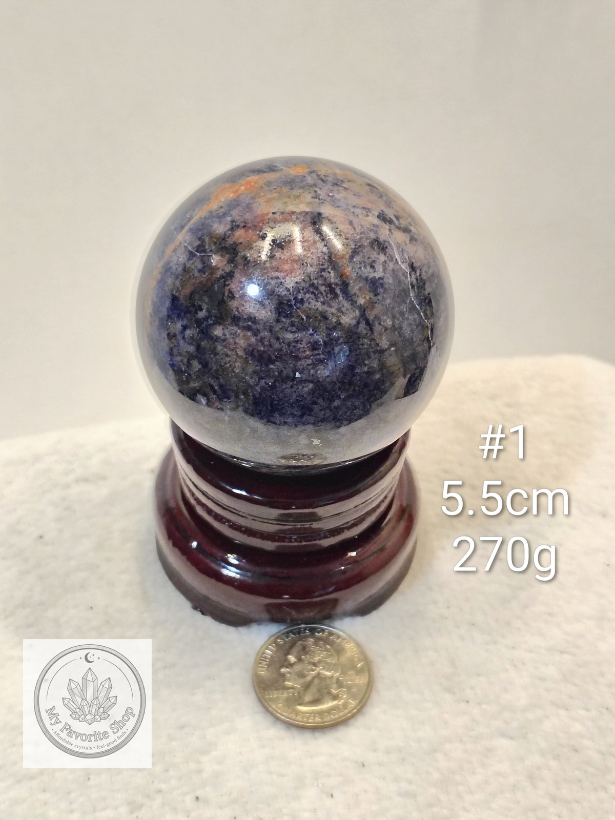 Natural Sunset Sodalite Crystal Spheres | Intuition, Harmony & Truth